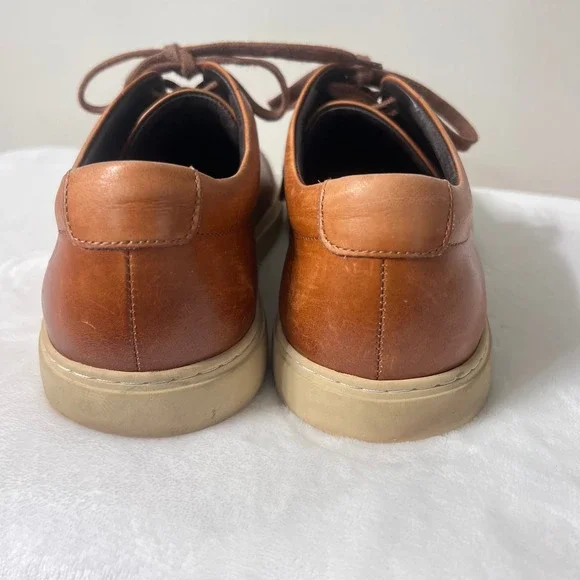 Allen Edmonds CourtsideMens 11 D Brown Leather Lace Up Sneakers